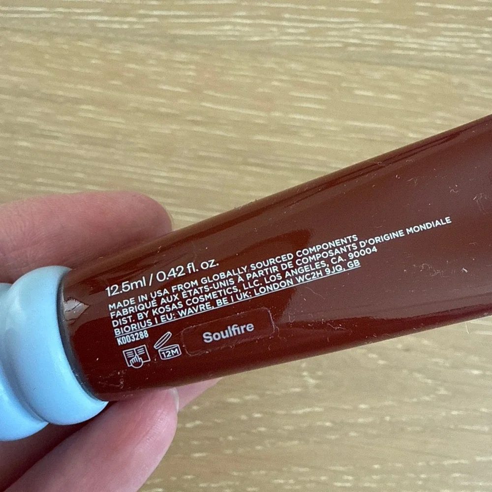 Kosas Lip Pulse Glossy Lip Plumper Soulfire Reddish Brown
